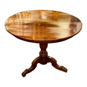 19th Century Italian Walnut Tilt Top Center Table