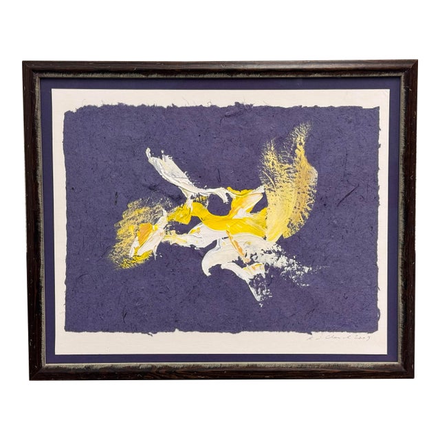 Annie Clavel Abstract Mixed Media Original Artwork, Framed For Sale