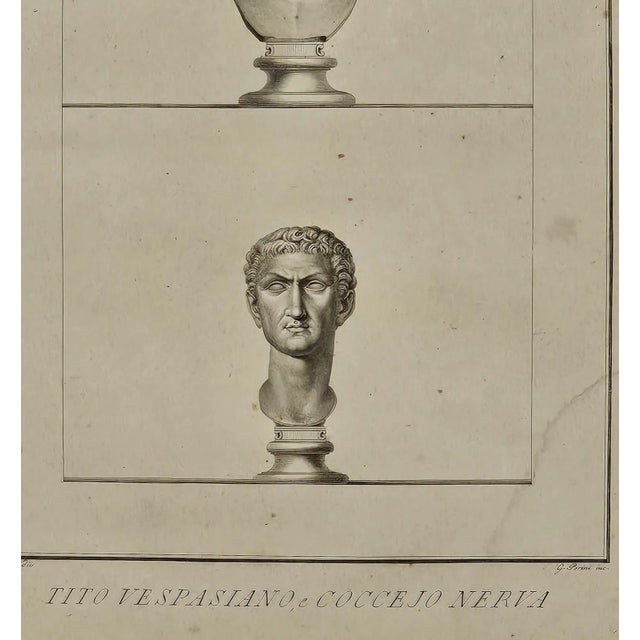 Engraving of Roman Emperor Busts, Italy Circa 1800 For Sale - Image 4 of 4