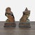 Vintage early 20th century Asian inspired bookend set. Figurines are made of ceramic and feature the King and Queen of...
