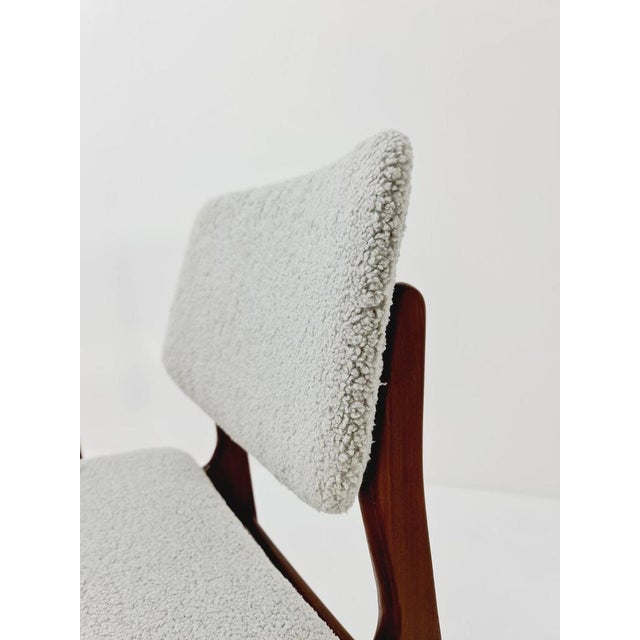 Vintage Danish Teak Chair with Teddy Fabric, 1960s For Sale - Image 6 of 11