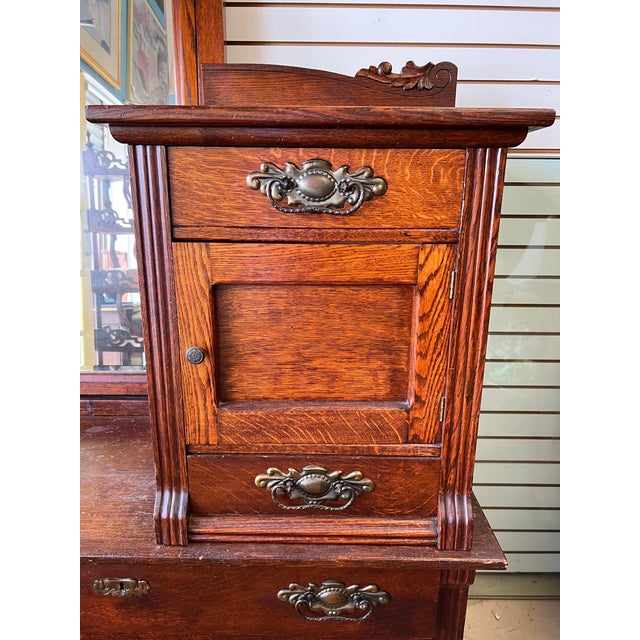 Late 19th Century Antique Gentlemen’s Dresser With Hat Box Dresser