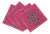 Thistle And Snake Cotton Sateen Cocktail Napkins in Pink, Set of 4 For Sale