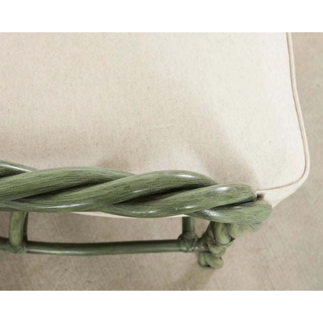 Contemporary McGuire Organic Modern Twisted Rattan Lounge Chair For Sale - Image 3 of 18