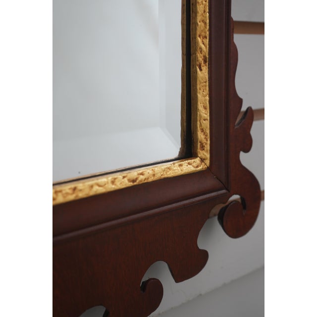 1970s Friedman Brothers Colonial Williamsburg Chippendale Mahogany Mirror For Sale - Image 5 of 13