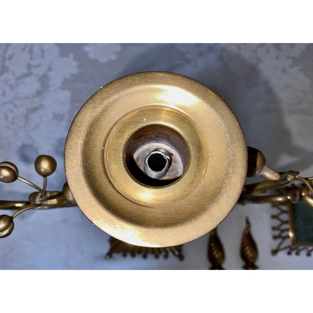 Dark Green 1990s Chapman Regency Antique Brass & Marble Candelabras - a Pair For Sale - Image 8 of 11