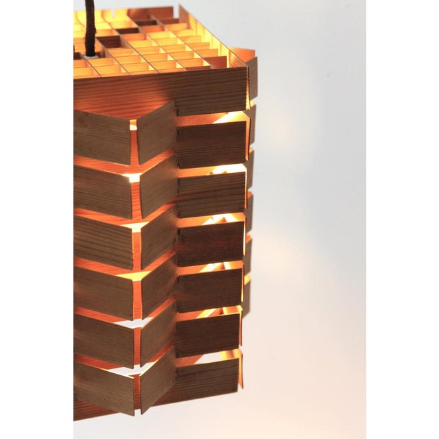 Pendant Lamp in Pine by Høvik Lys, 1970s For Sale - Image 6 of 10
