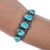 5.25" Vintage Navajo silver and turquoise row cuff. No apparent markings, circa 1960's. All precious metals are tested,...