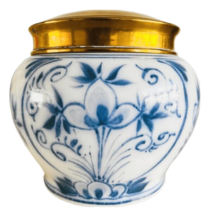 Vintage Delft Blue Lidded Jar by Zenith Gouda, 1940s