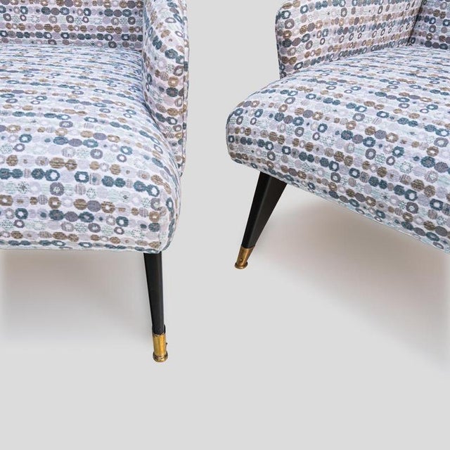 Mid-Century Italian Armchairs, 1950s, Set of 2 For Sale - Image 9 of 14