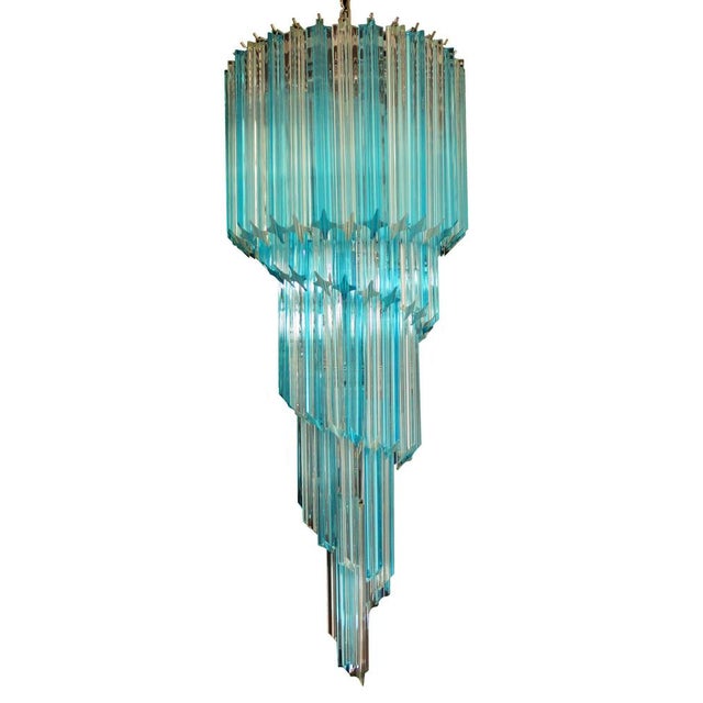 Murano Crystal Prism Chandeliers, 1990s, Set of 2 For Sale - Image 9 of 18