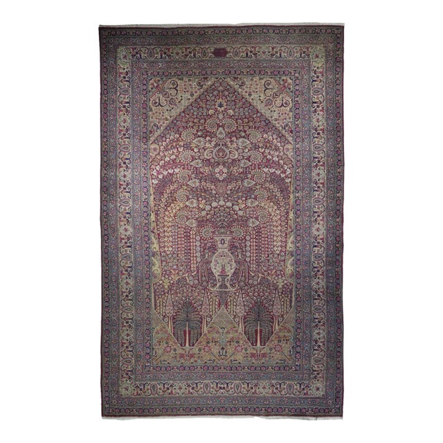 Late 19th Century Antique Lavar Kerman Rug 9'11'' x 15'10'' For Sale