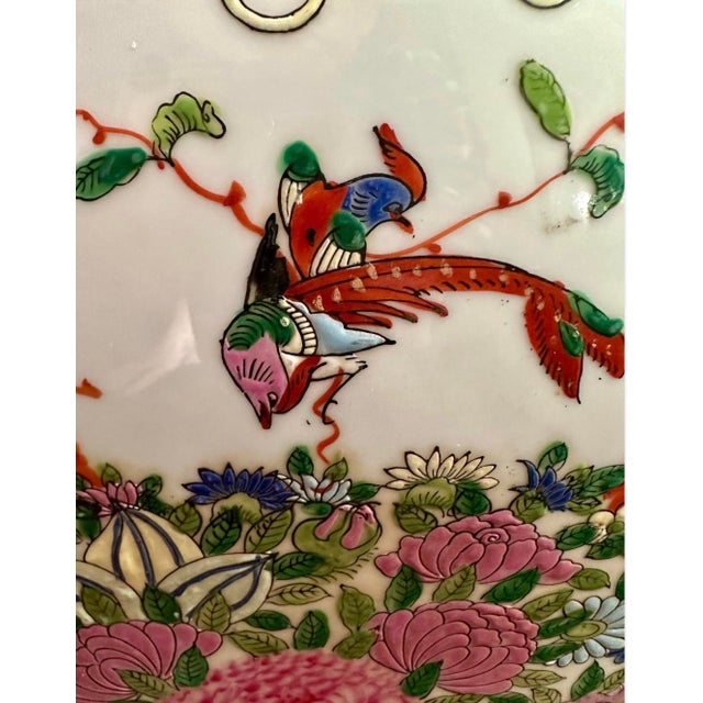 Antique Large Chinese Famille Rose Moon Flask Gold Dragon Handles Marked 19th Century For Sale - Image 12 of 18