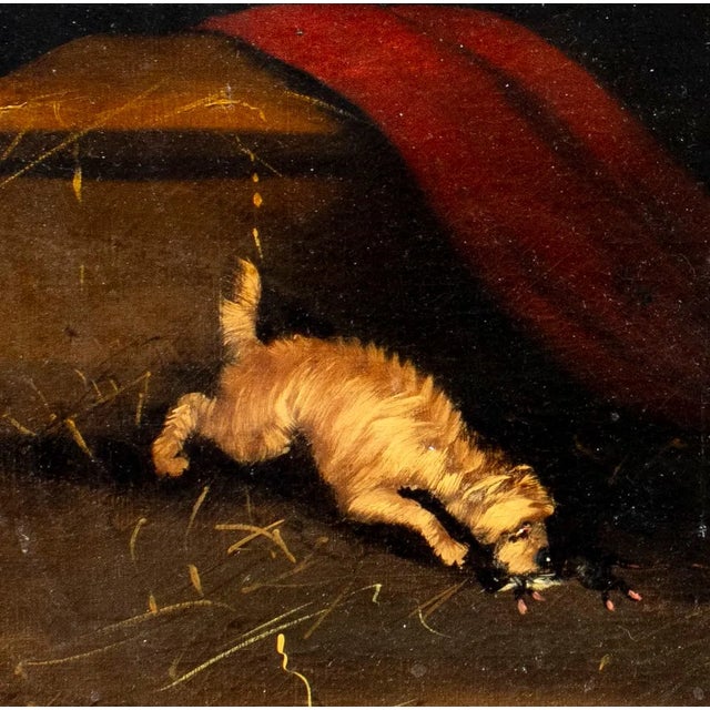 19th-Century British Oil Painting of Hunting Dogs For Sale - Image 4 of 11