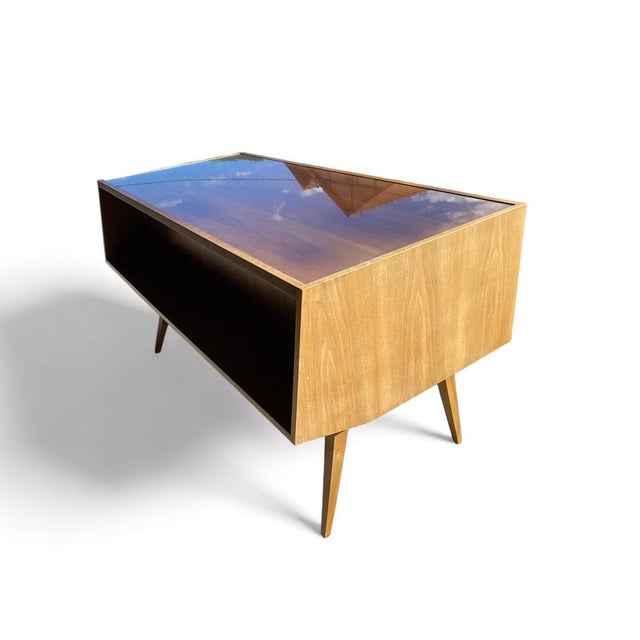 Walnut Veneer Desk attributed to Franz Ehrlich, 1950s For Sale - Image 10 of 18