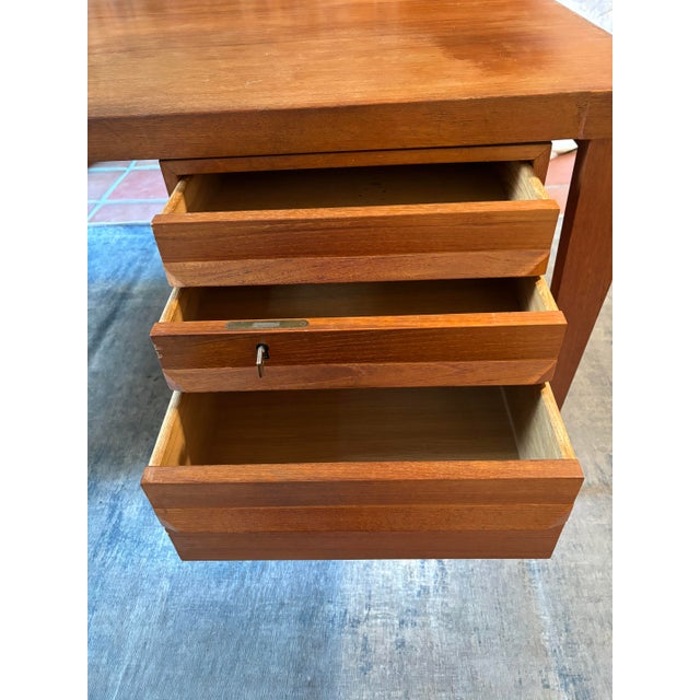 Wood 1960s Kai Kristiansen Teak Desk Fm Møbler For Sale - Image 7 of 8