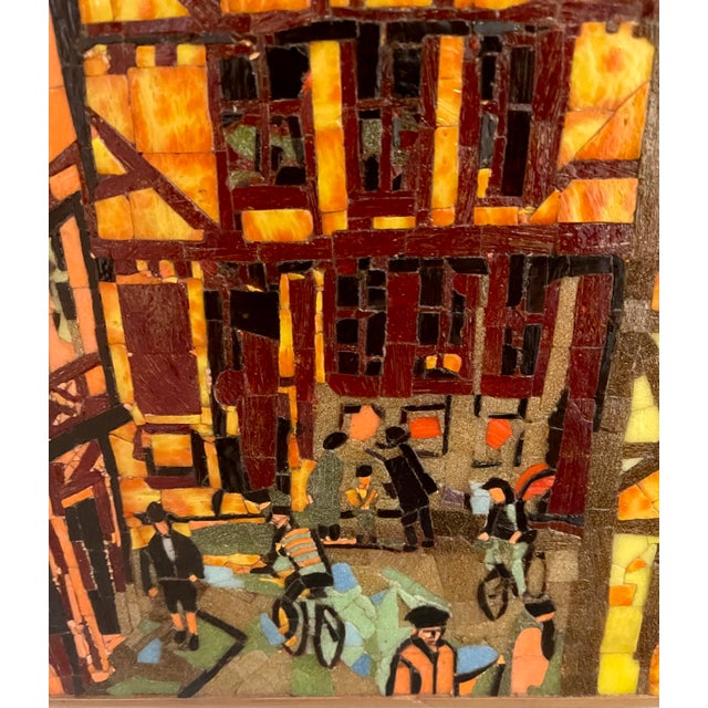 MOSAIC OF VINTAGE AUSTRIAN TRAVEL POSTER BY EARL THOLLANDER. 24" x 36". FRAMED. A mosaic, vitreous glass, done by Dr....