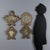 Group of four different sized and made of embossed sheet metal and one in bronze. This piece is attributed to the...