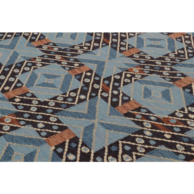 Contemporary Scandinavian Style Nordic Grid Wool Rug by Rug & Kilim, India For Sale - Image 9 of 10
