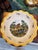 Wonderful quality Antique Copeland Spode Footed Bowl with Scalloped Edging trimmed in Yellow. Floral and Castle Transfer...
