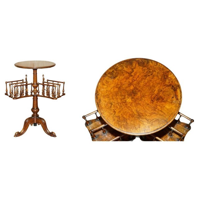 Antique Victorian Burl Walnut Library, 1880 For Sale - Image 17 of 17