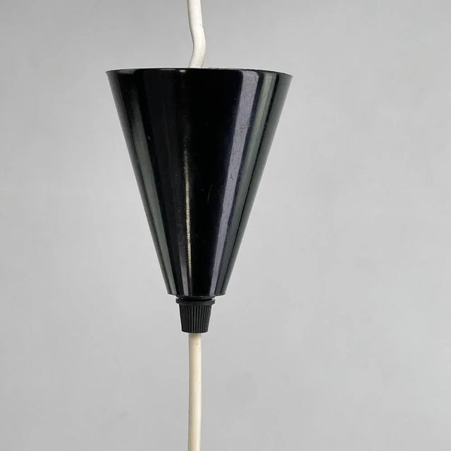 Black Mid-Century Modern Pendant Lamp, 1950s For Sale - Image 8 of 10