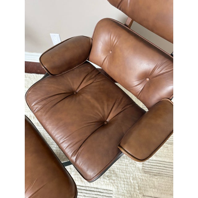 Eames Vintage Charlton Lounge Chair and Ottoman Set in the Style of Eames For Sale - Image 4 of 12