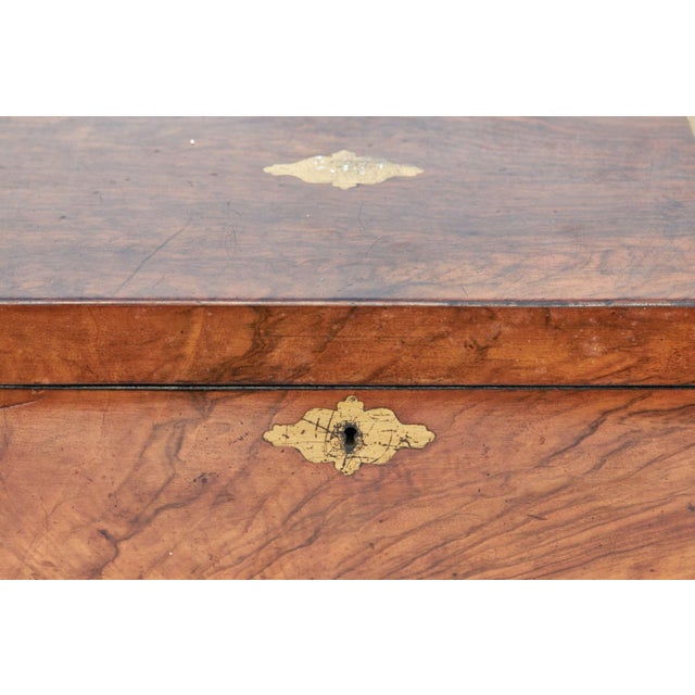 Late 19th Century Antique Walnut Brass Bound Writing Box, 1890 For Sale - Image 5 of 7