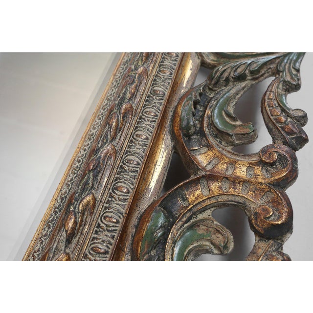 20th Century Baroque Mirror in Resin, Belgium, 1970s For Sale - Image 9 of 11