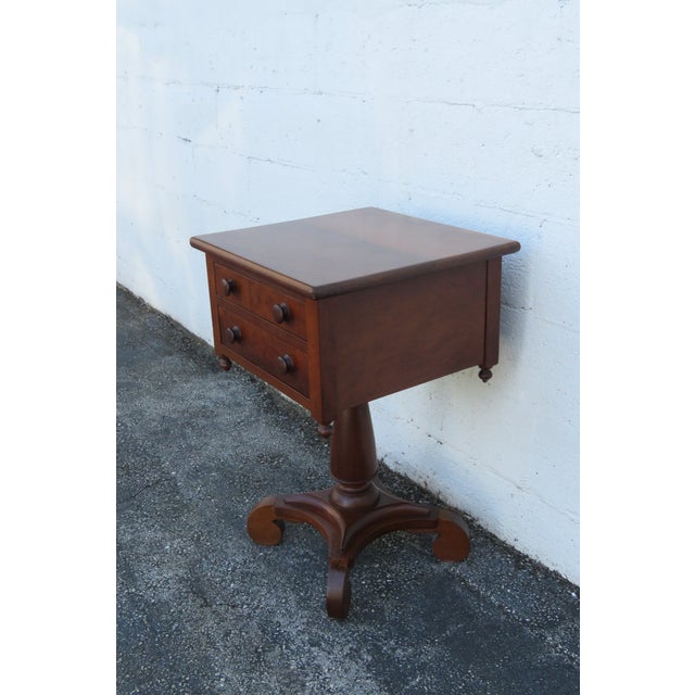 Empire Late 1800s Large Nightstand Side End Bedside Table 6278 For Sale - Image 15 of 18