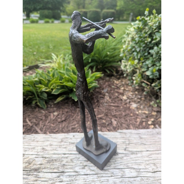 Vintage Brutalist Diego Giacometti Style Bronze Figurine For Sale - Image 11 of 12