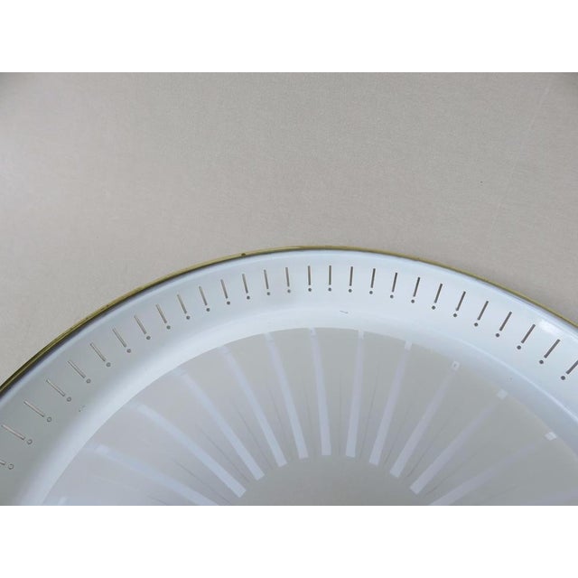 Ceiling or Wall Light in Satin Glass, Metal & Brass from Hillebrand, 1950s For Sale - Image 9 of 18