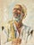 Beige 1954 A. Shitzas Tehran Oil Portrait Painting For Sale - Image 8 of 12