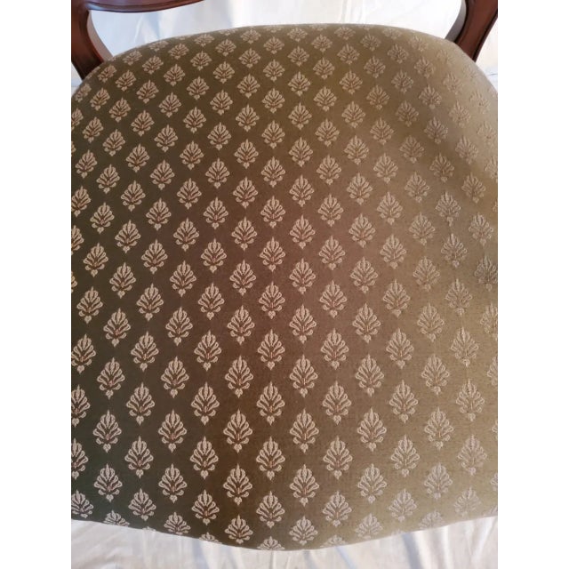 2000s Baker Furniture Green Side Chair For Sale - Image 6 of 7