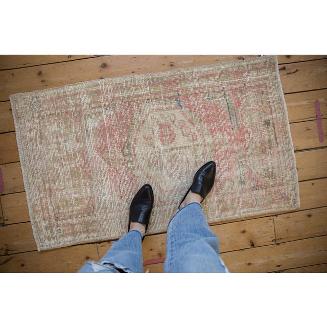 1960s Vintage Distressed Oushak Rug - 2'5" x 4'1" For Sale - Image 5 of 9