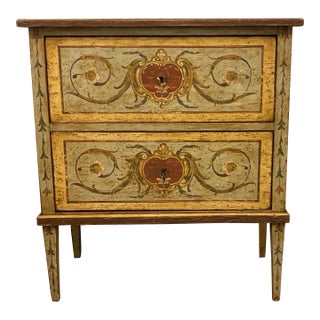 Late 19th Century Painted Louis XVI Style Commode / Italian 30" For Sale
