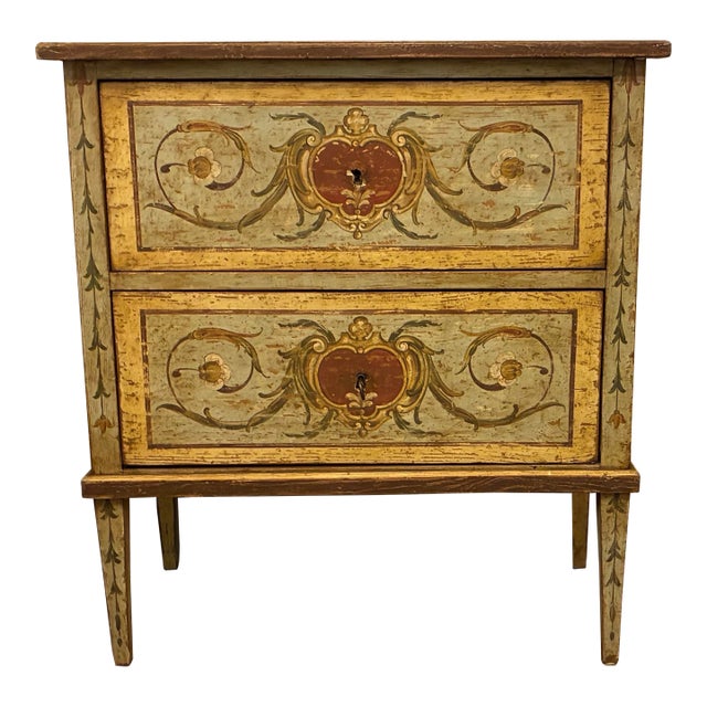 Late 19th Century Painted Louis XVI Style Commode / Italian 30" For Sale
