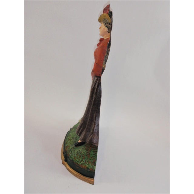 Late 20th Century Vintage Mid Century Lady Golfer Painted Doorstop For Sale - Image 5 of 10