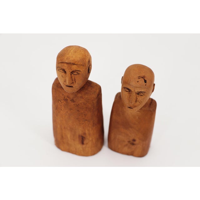 American Folk Art Set of Two Wooden Male Torsos, Early 20th Century For Sale - Image 14 of 15