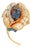 Vintage Fourteen Karat Yellow Gold Diamonds and Sapphires Floral Brooch Pendant For Sale