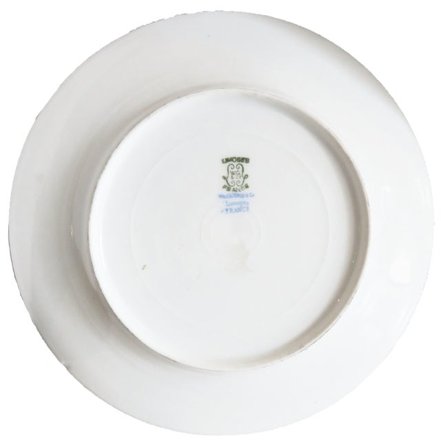 Shabby Chic Antique French Limoges Porcelain Salad / Dessert Plates, S/9 For Sale - Image 3 of 3