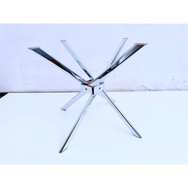 Space Age Coffee Table in Chrome and Glass, 1960s For Sale - Image 9 of 12