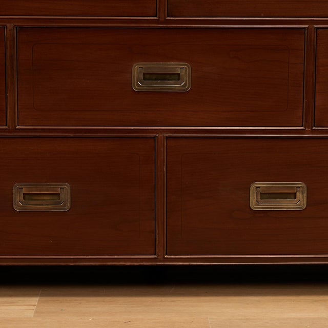 Vintage Campaign Style Chest of Drawers by Baker For Sale - Image 14 of 18