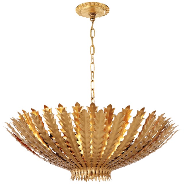 AERIN for Visual Comfort Signature Hampton Medium Chandelier in Gild For Sale