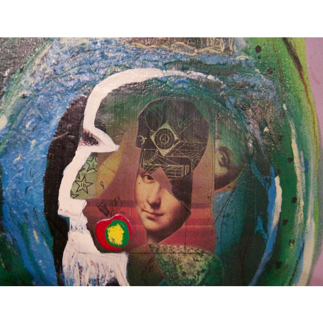 Genesis, Late 20th-Century, Abstract Mixed Media on Wood by George De Goya, 1975 For Sale - Image 6 of 8