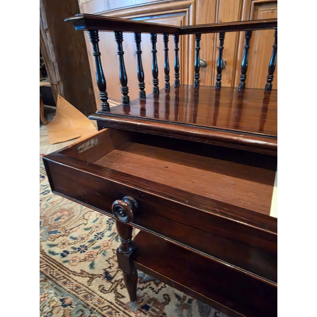 Wood Regency Rosewood Book Stand Table For Sale - Image 7 of 8