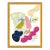 Abstract Portrait in Blue Print by Virginia Chamlee in Gold Frame, XS For Sale