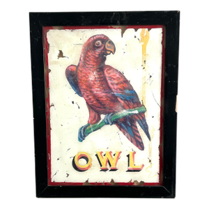 1980s "Owl" Painting by Huw Griffith