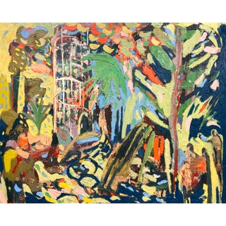 Paul Wadsworth "Spiral Staircase in Nature." Contemporary Abstract Expressionist Oil Painting For Sale