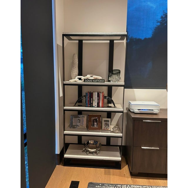 Arteriors Home A Pair of Tall Modern Etageres For Sale - Image 4 of 11